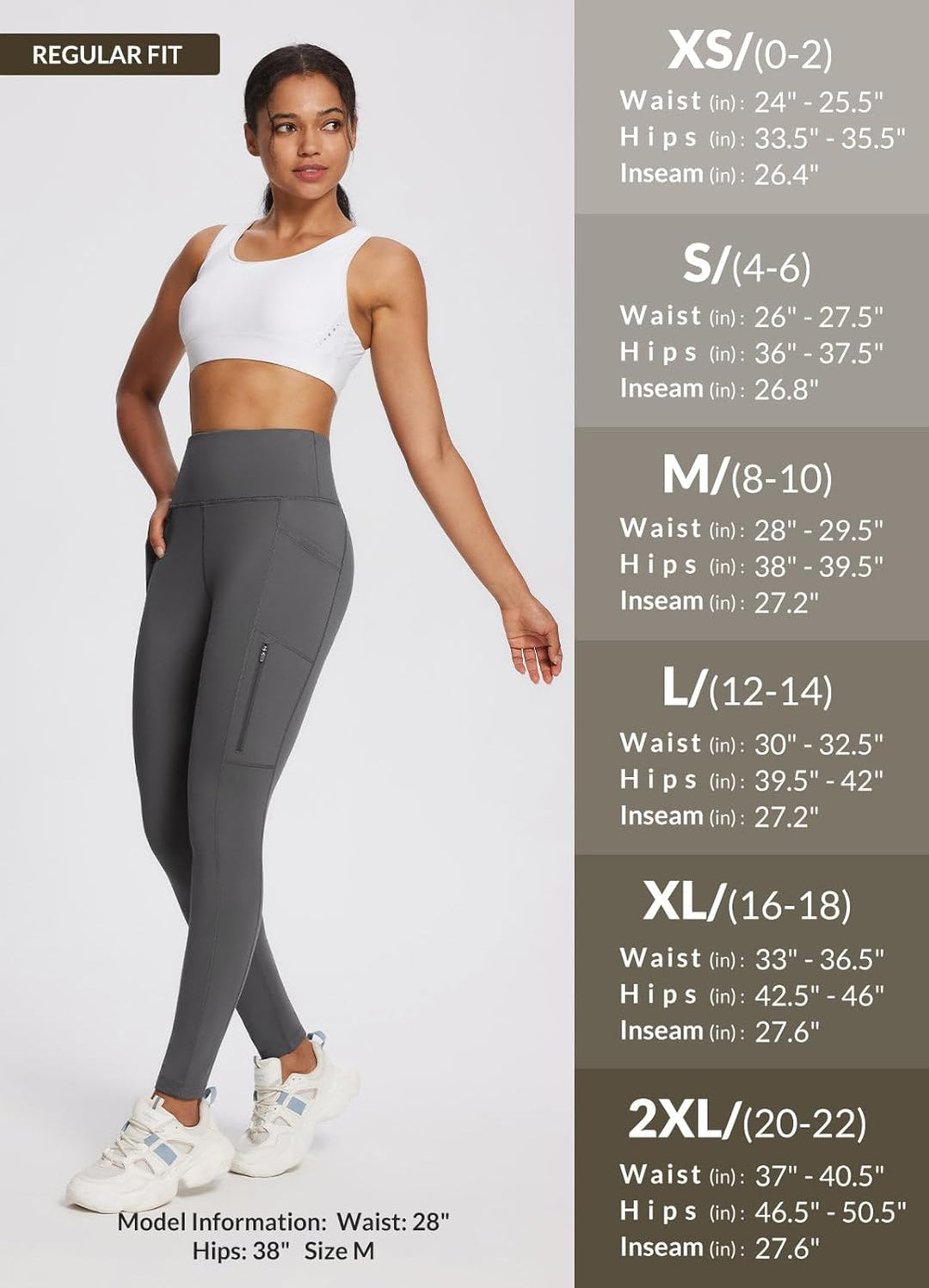 baleaf Damen Fleece gefütterte Leggings Wasserabweisend Hohe Taille Wanderleggings Thermo Leggings F