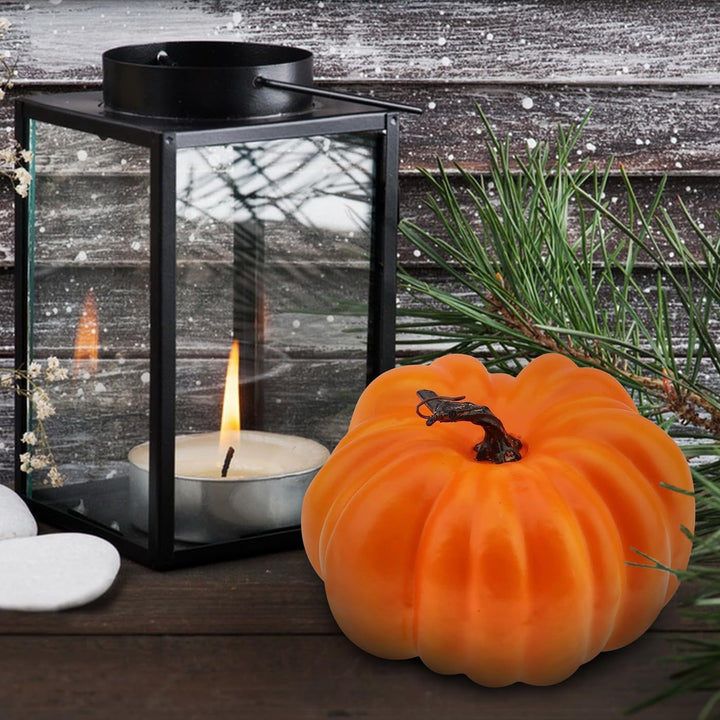 Woration 21 cm Gross Orange Gefälschte Halloween Kürbis Künstlich Faux Herbst Kürbis Dekoration für