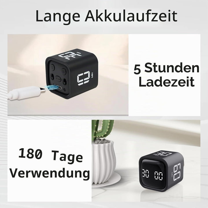Productivity Timer, Pomodoro Timers Cube Timer Würfel, Flip Schwerkraft Sensor, Stumm,Vibriert und T