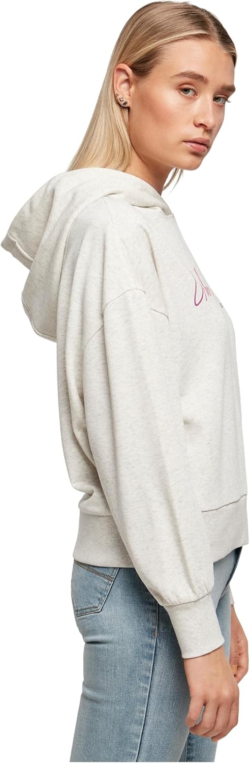 Urban Classics Damen Ladies Oversized Rainbow Hoody XS Lightgrey, XS Lightgrey