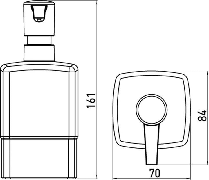 Emco 052100102 Flüssigseifenspender Loft Standmodell Kristallglas satiniert,