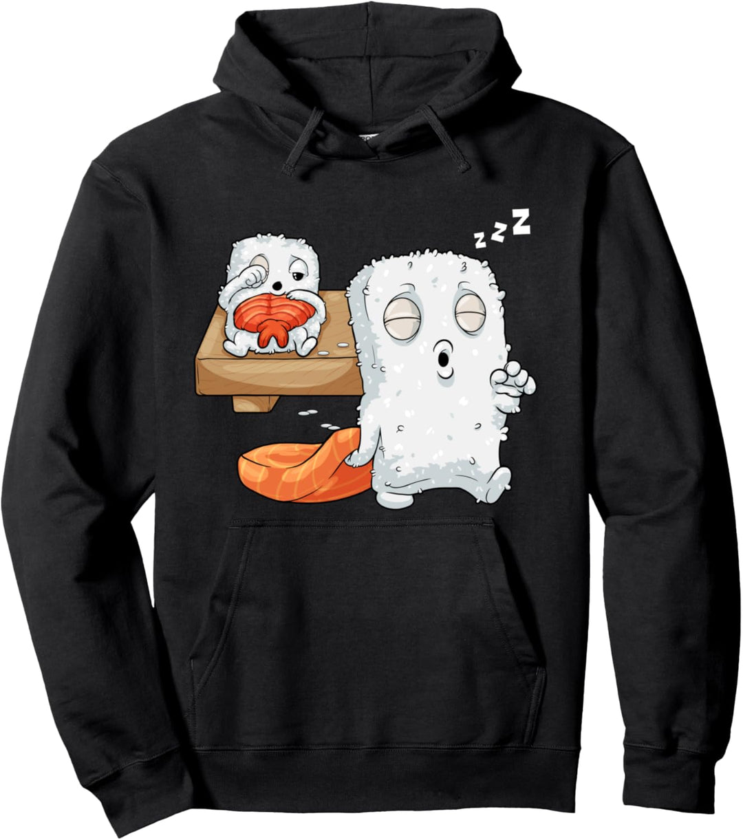 Japanische Nigiri Sushi Schlafwandler Reis Schlafende Sushi Pullover Hoodie