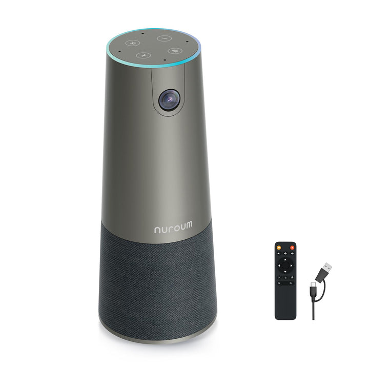 Nuroum C46 4K UHD Videokonferenz Webcam mit Mikrofon & Lautsprecher, 8MP CMOS Sensor/120° Blickfeld/