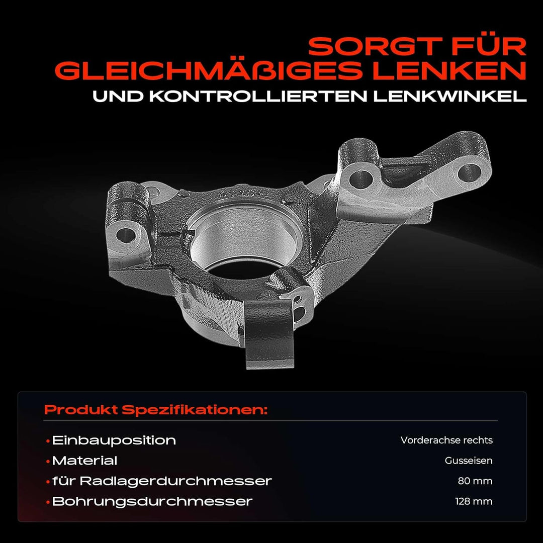 Achsschenkel Radaufhängung Vorne Rechts für Caliber Compass MK49 Patriot MK74 1.8L 2.0L 2.2L 2.4L 20