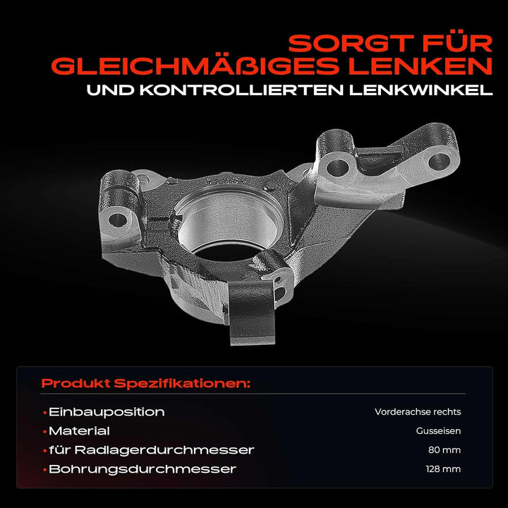 Achsschenkel Radaufhängung Vorne Rechts für Caliber Compass MK49 Patriot MK74 1.8L 2.0L 2.2L 2.4L 20