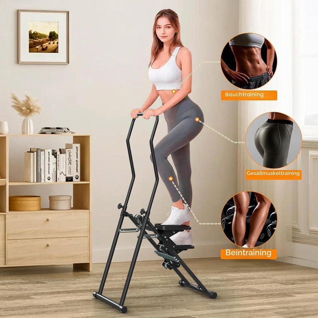 Treppensteiger für Zuhause, Treppensteiger, faltbar, grosses Pedal, vertikale Klettermaschine für Ga