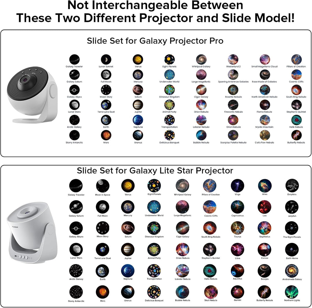 YUNRAY Galaxy Projector Disc – Ultra HD Projektionsscheiben, kompatibel mit YUNRAY Galaxy Projector