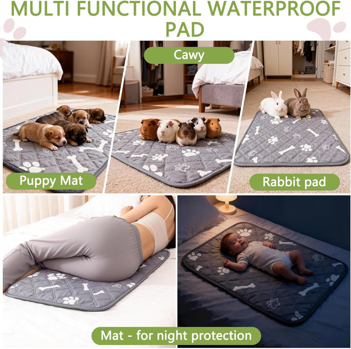 PIPI Pads für Meerschweinchen, 2 Stück Waschbar Kleintier Pee Urinunterlage，Schnell Absorbierend Kan
