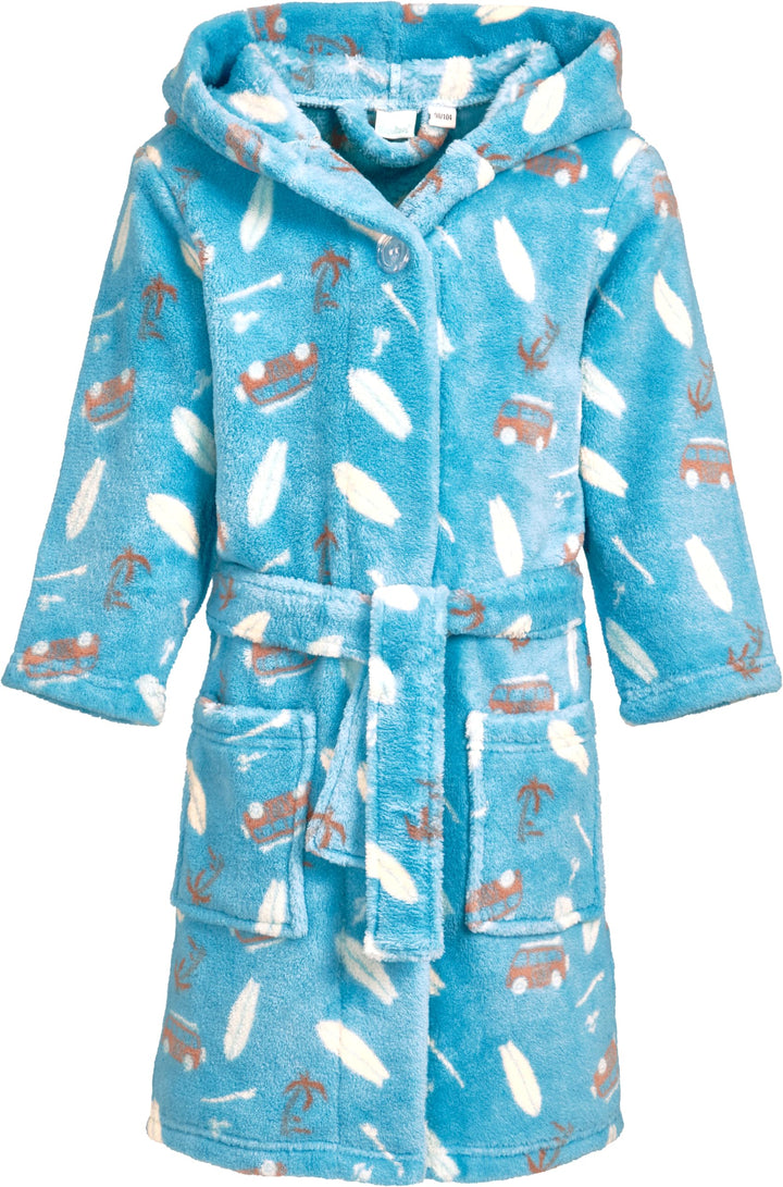 Playshoes Unisex Kinder Morgenmantel Bademantel (1er Pack) 122-128 Surf-Bus, 122-128 Surf-Bus