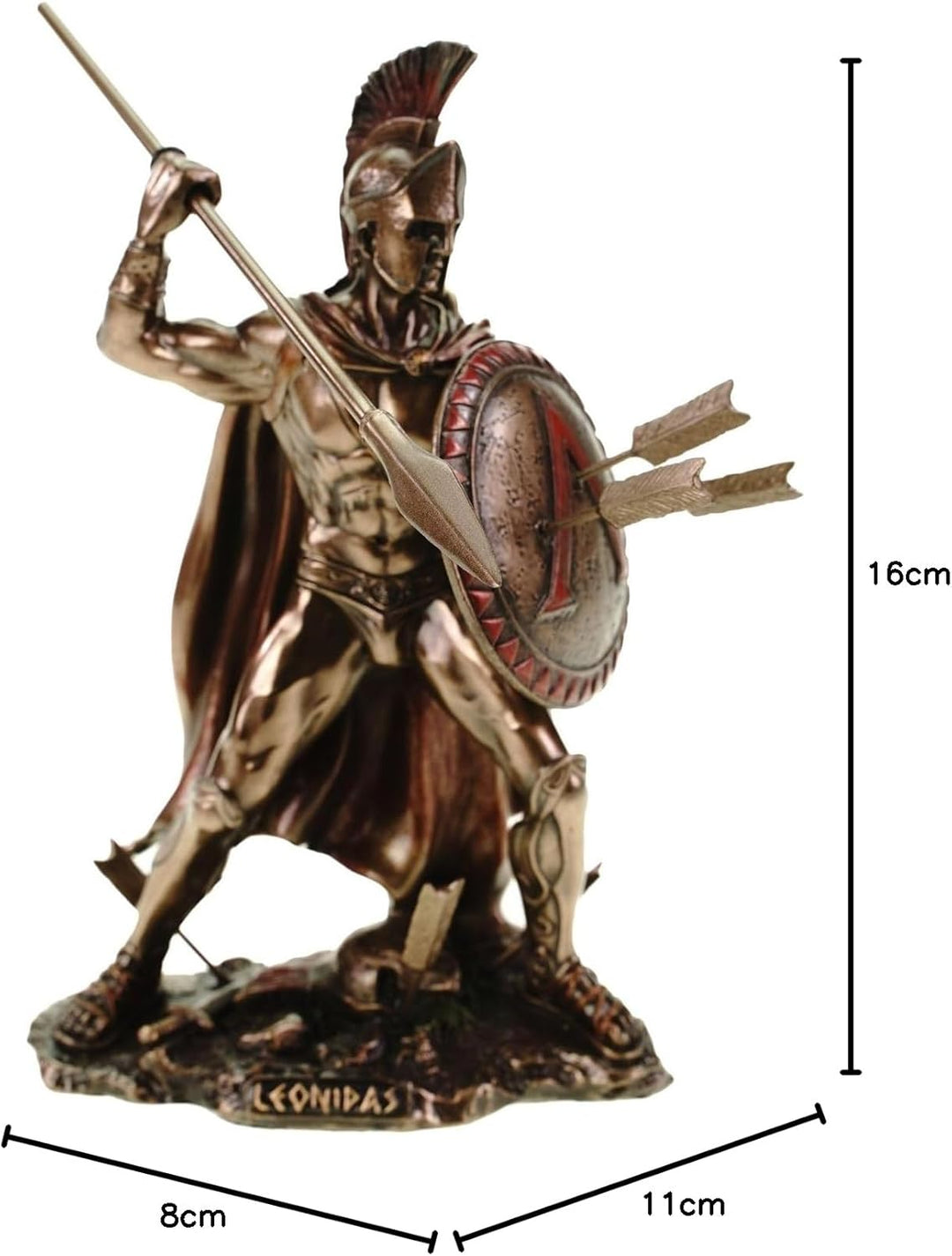 VOGLER Joh. Vogler GmbH Leonidas, König von Sparta, mit Speer und Schild, bronziert