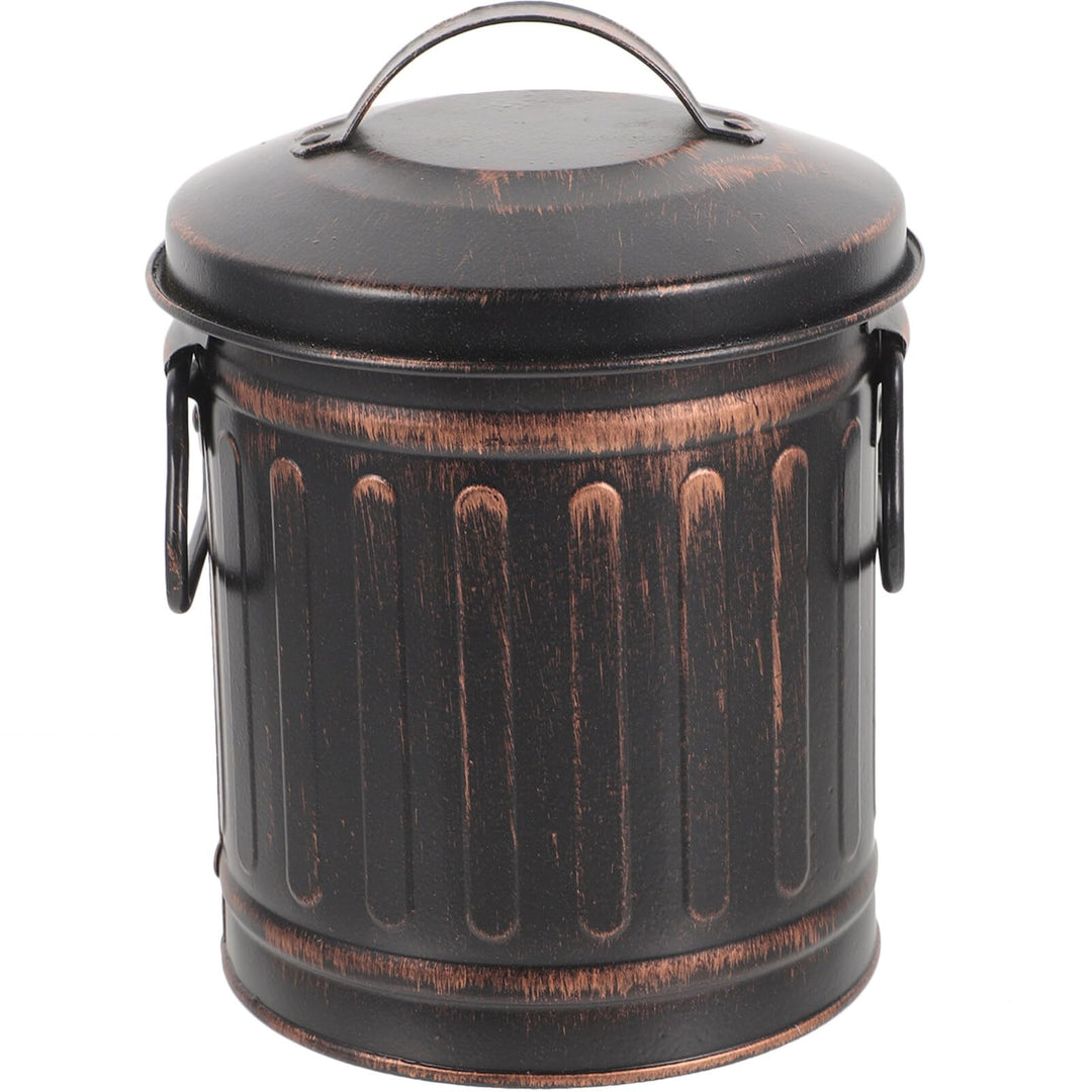 DOITOOL Ascheeimer Mit Deckel Feuerfest, Vintage-Kamin Blecheimer Eimer Mit Deckel Kübel Metalleimer