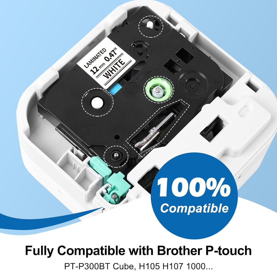 6x MarkField Kompatible Schriftband als Ersatz für Brother P-Touch TZ TZe-231 12mm x 8m 0,47 laminie