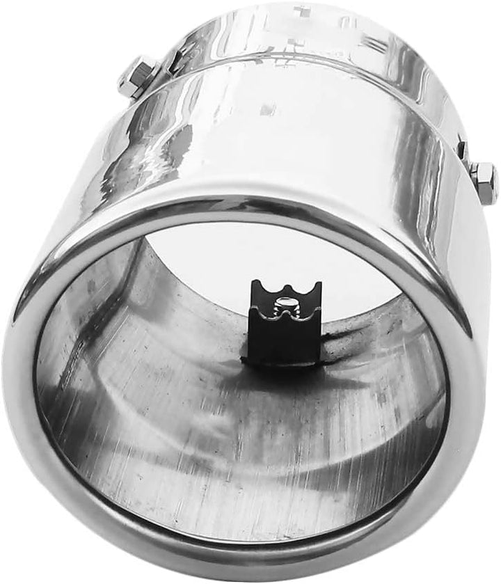 Auspuffblende Endrohr Auspuff Universell Schalldampf Edelstahl Rund bis 68mm Chrom AutoHobby