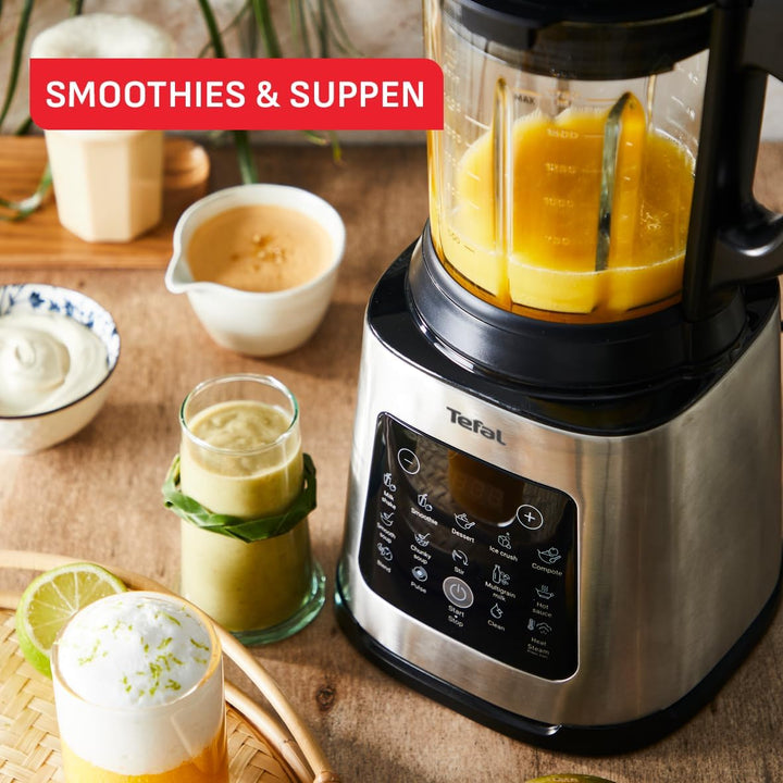 Tefal PerfectMix Cook Hochgeschwindigkeits-Standmixer, mit Kochfunktion, 10 Auto-Programme, heisse u