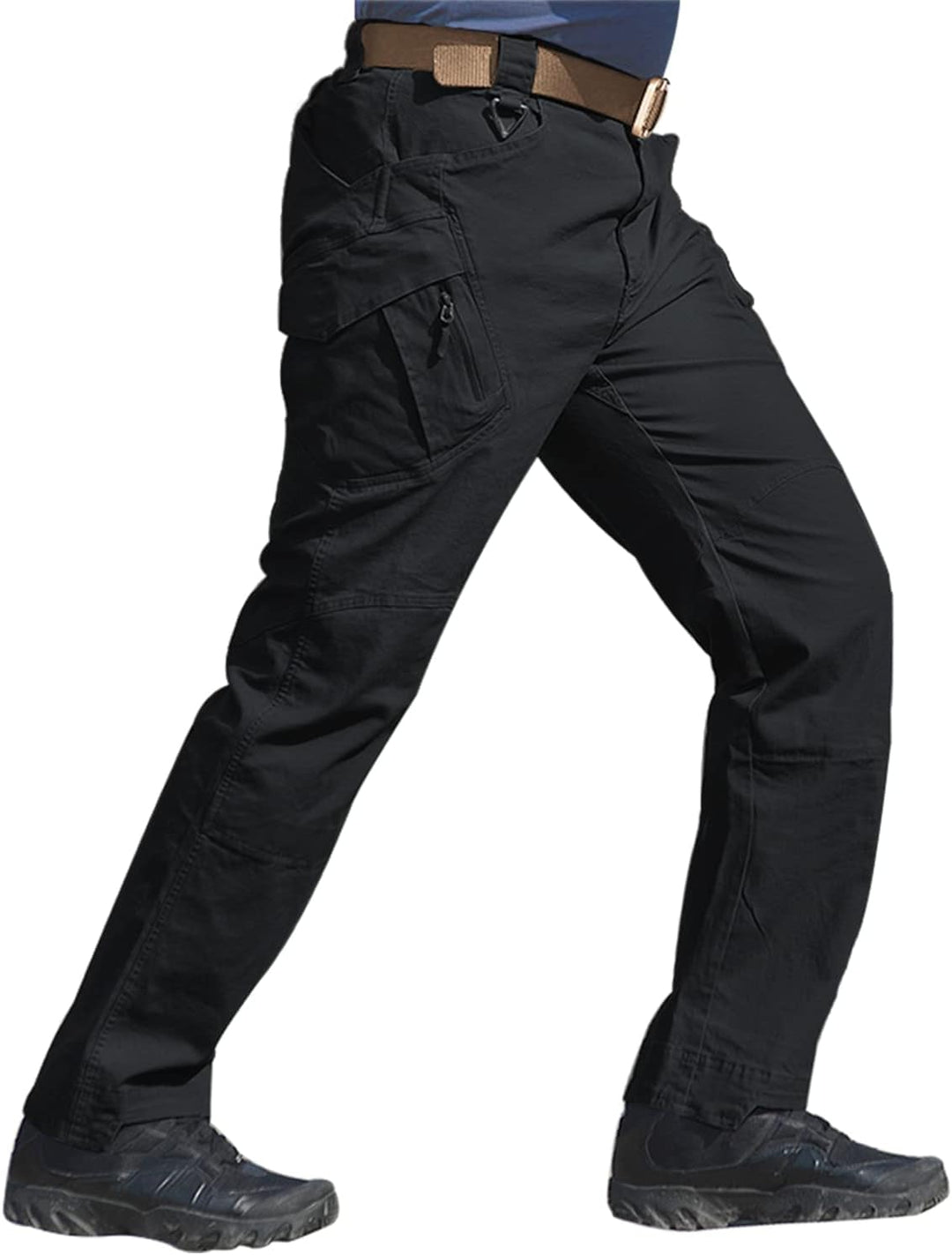 FEDTOSING Cargohose Herren Vintage Militär Tactical Hosen mit Stretch Arbeitshose Outdoor Viele Tasc