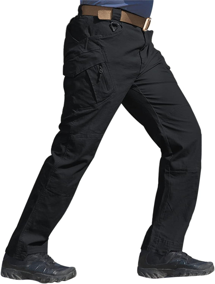 FEDTOSING Cargohose Herren Vintage Militär Tactical Hosen mit Stretch Arbeitshose Outdoor Viele Tasc