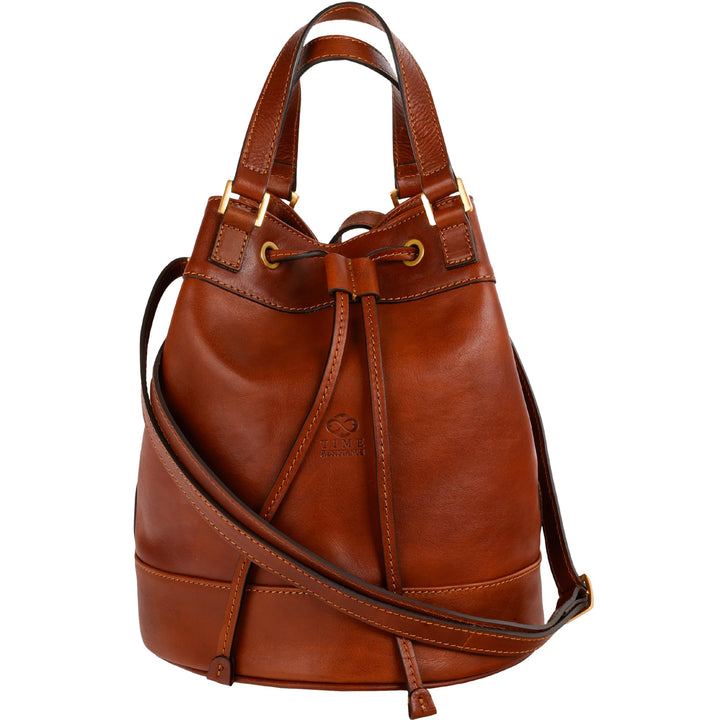 Time Resistance Handtasche aus Leder - Umhängetasche Damen - Tragetasche - Made in Italy - Shopper T