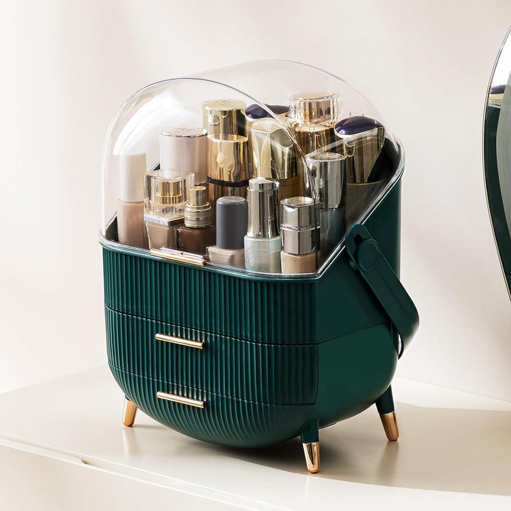 Multifunktionaler Make-up-Koffer, staubdicht, Kosmetik-Aufbewahrungsbox, Organizer, Hautpflegeproduk