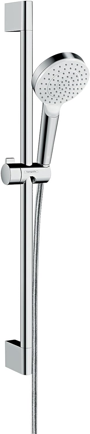 hansgrohe Crometta Duschset, 0,65 m, wassersparend, Weiss/Chrom Weiss/Chrom 0,65m Set 1 wassersparen