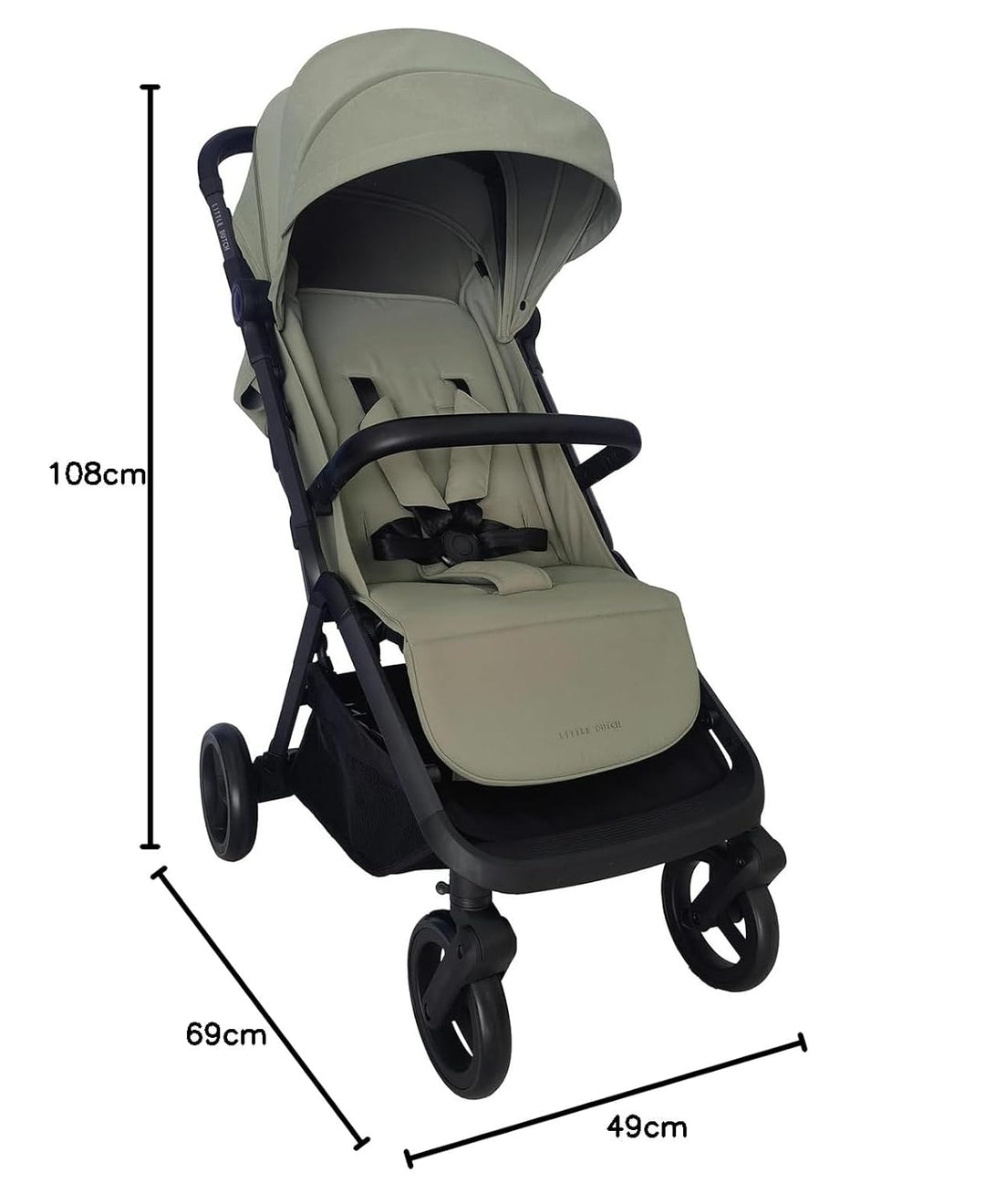 Little Dutch Buggy Kinderwagen Comfort mit Schutzbügel - olive, olive