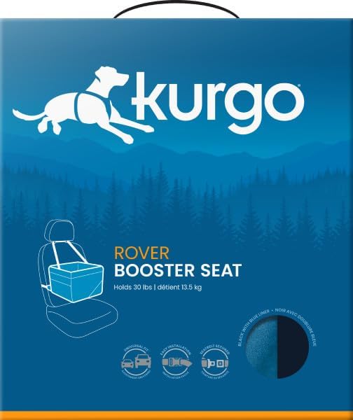 Kurgo Rover Hunde-Autositz, Inklusive Autogurt, Einfache Montage, Für Hunde bis zu 9 kg empfohlen, S