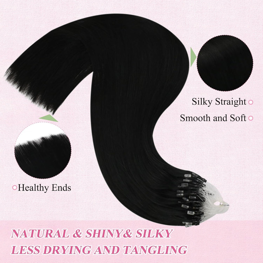 YoungSee Extensions Echthaar Microring Schwarz Microring Extensions Echthaar 1g Schwarz Microring Ha