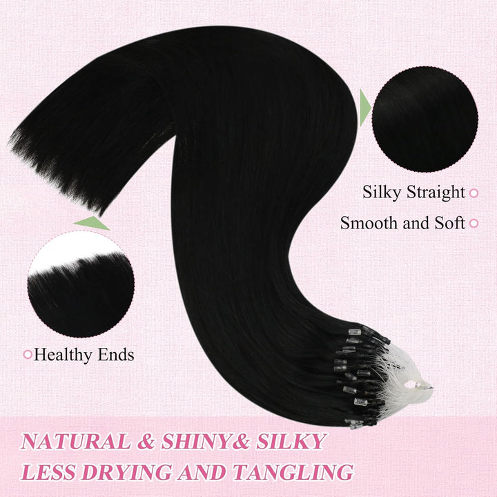 YoungSee Extensions Echthaar Microring Schwarz Microring Extensions Echthaar 1g Schwarz Microring Ha