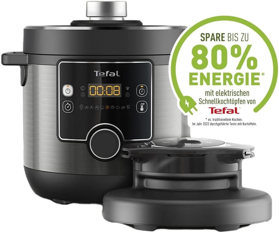 Tefal CY7788 Turbo Cuisine & Fry Multikocher | Schnellkochtopf & Heissluftfritteuse | 14 automatisch