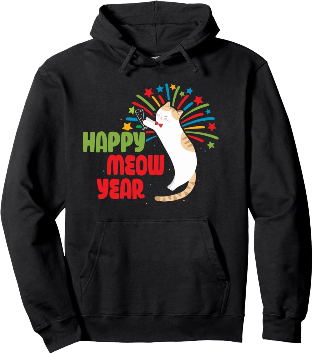 Happy Meow Year Cat Lover - Neujahrsgeschenk Pullover Hoodie