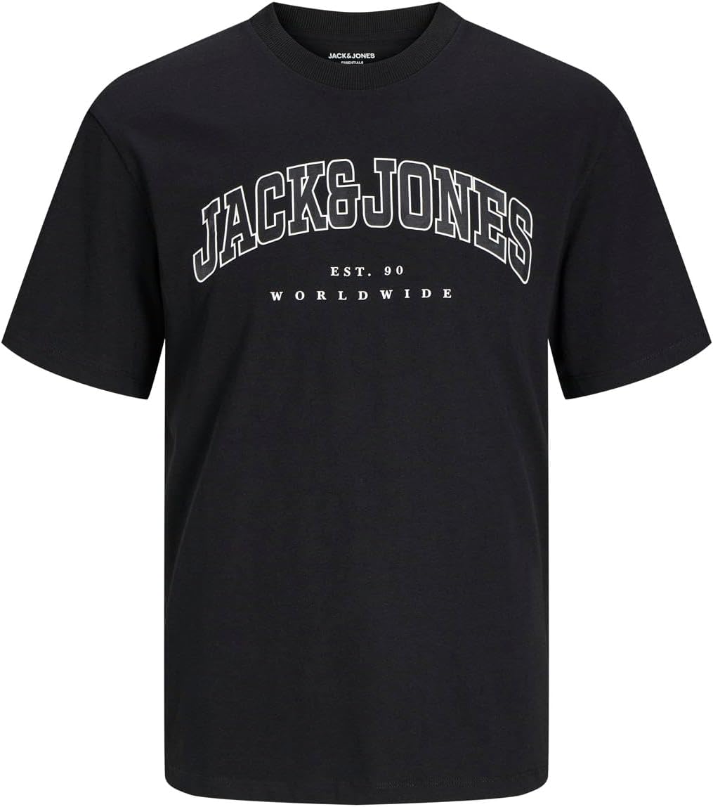JACK & JONES Male T-Shirt 3er-Pack Logo Rundhals T-Shirt, 3er-pack Black/Navy Blazer/White