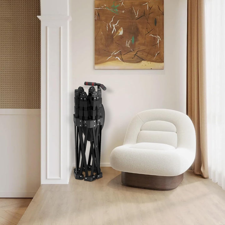 Trampolin Indoor Klappbar, mit Verstellbarem Griff, Trampolin für Jumping Fitness, Einfach zu Organi