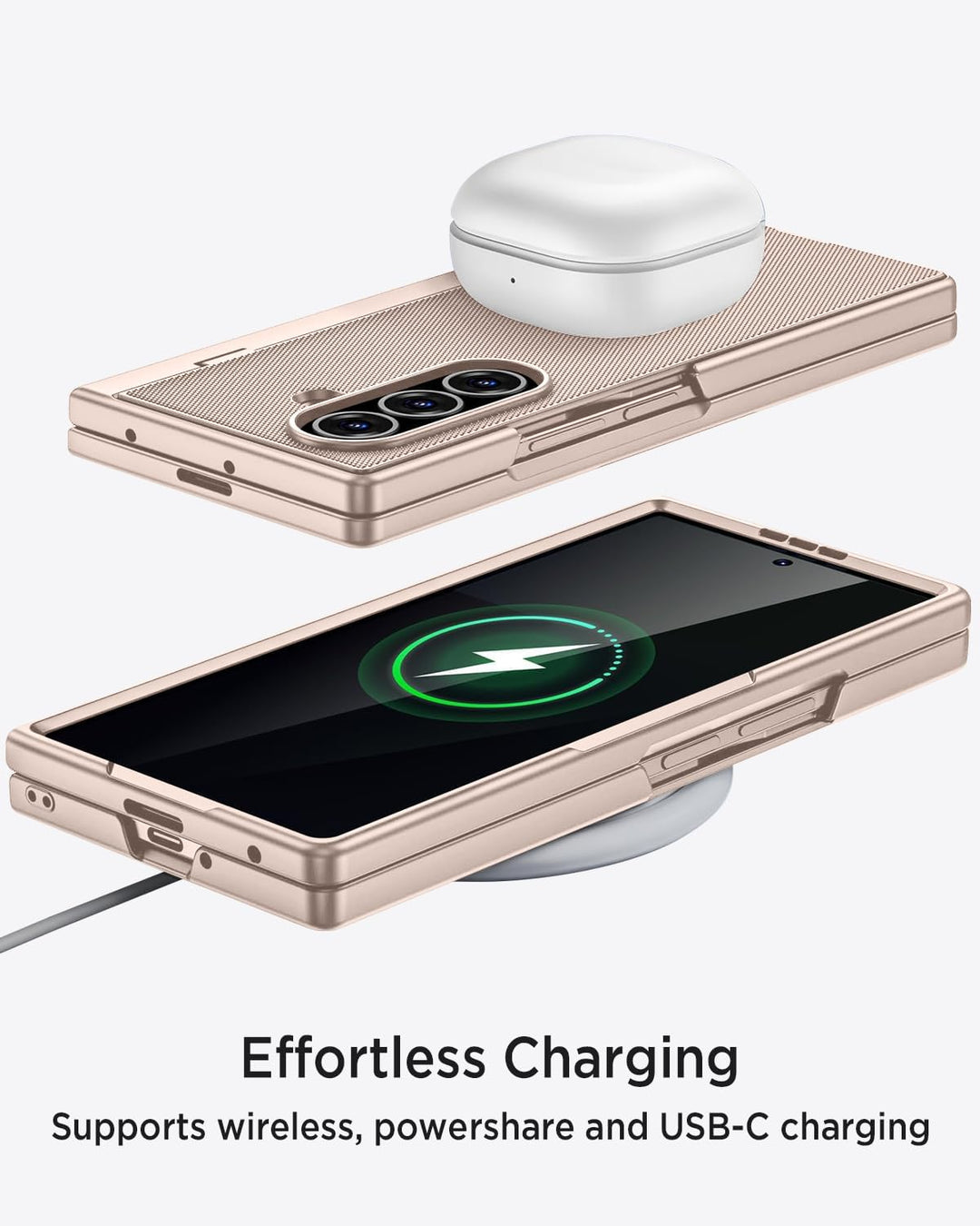 Miimall Kompatibel mit Samsung Galaxy Z Fold 7 Hülle mit S-Pen & Stifthalter, [HD Displayschutz] Ult
