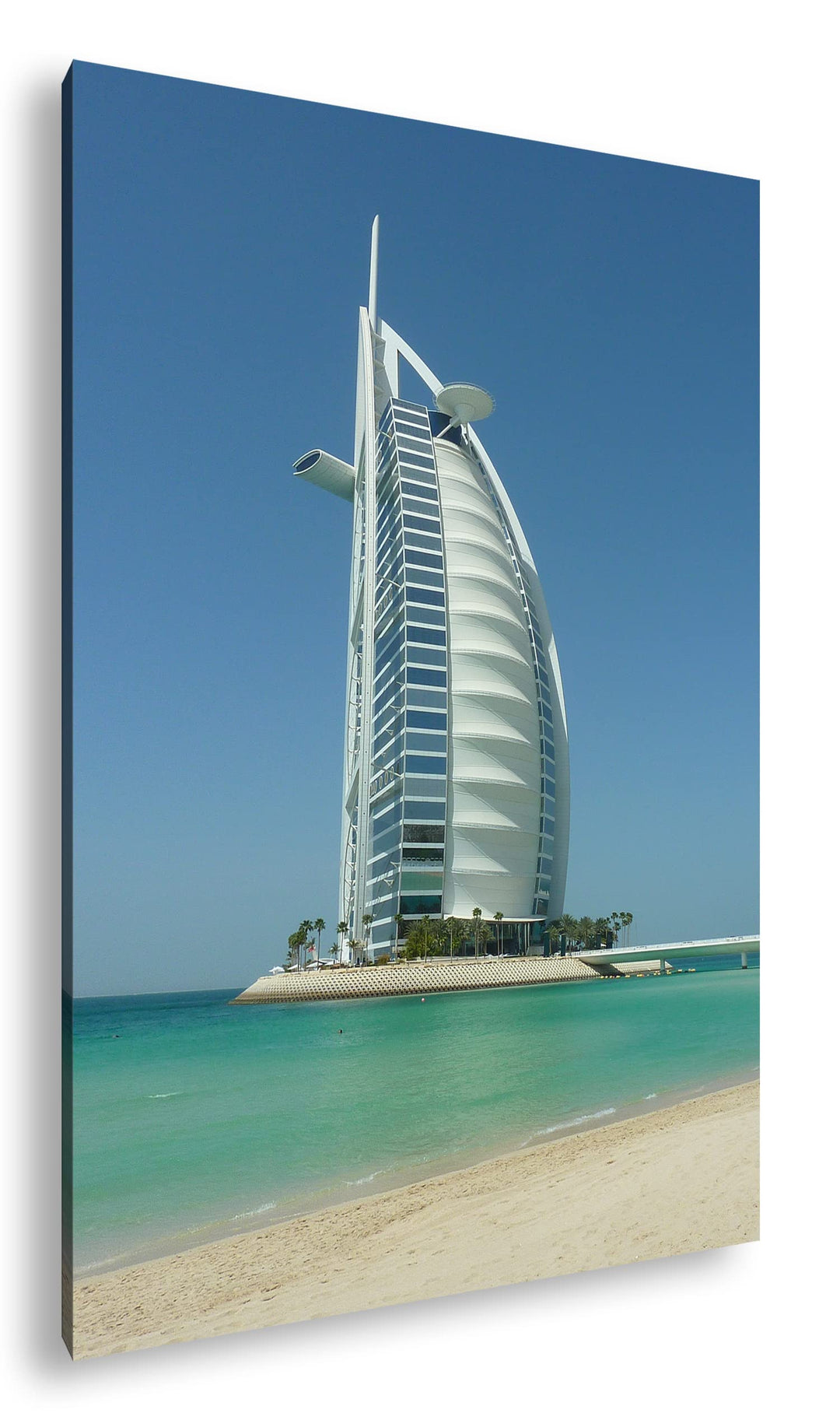 deyoli gigantisches Gebäude in Dubai im Format: 80x60 als Leinwandbild, Motiv fertig gerahmt auf Ech