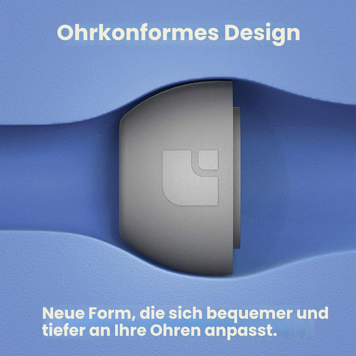 Foam Masters Ohrstöpsel aus Memory-Schaum für AirPods Pro 1. und 2. Generation, 3 Paar, 4.0, bequem,