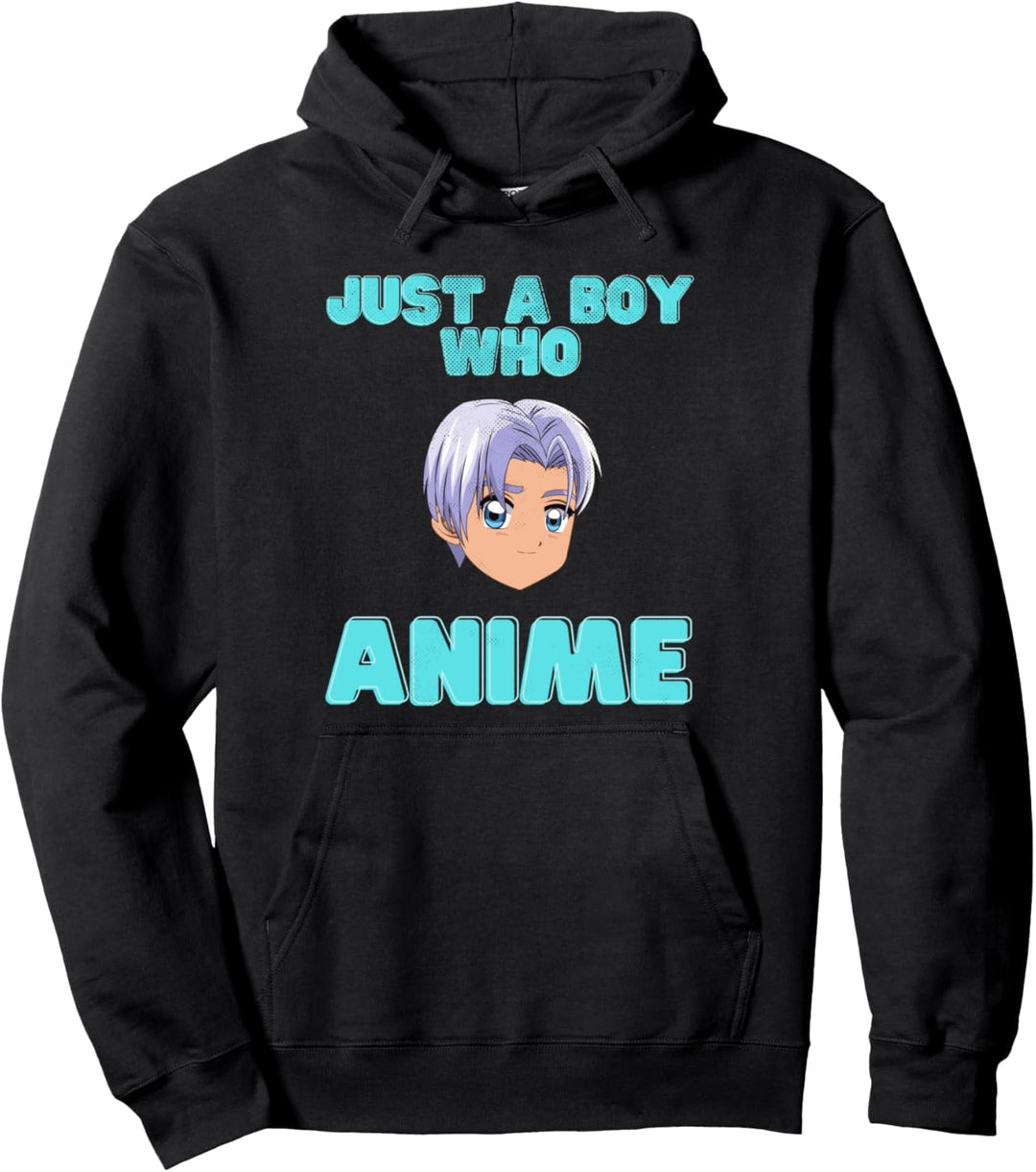 Nur ein Junge, der Anime liebt Süsser Kawaii Anime Boy Manga Pullover Hoodie