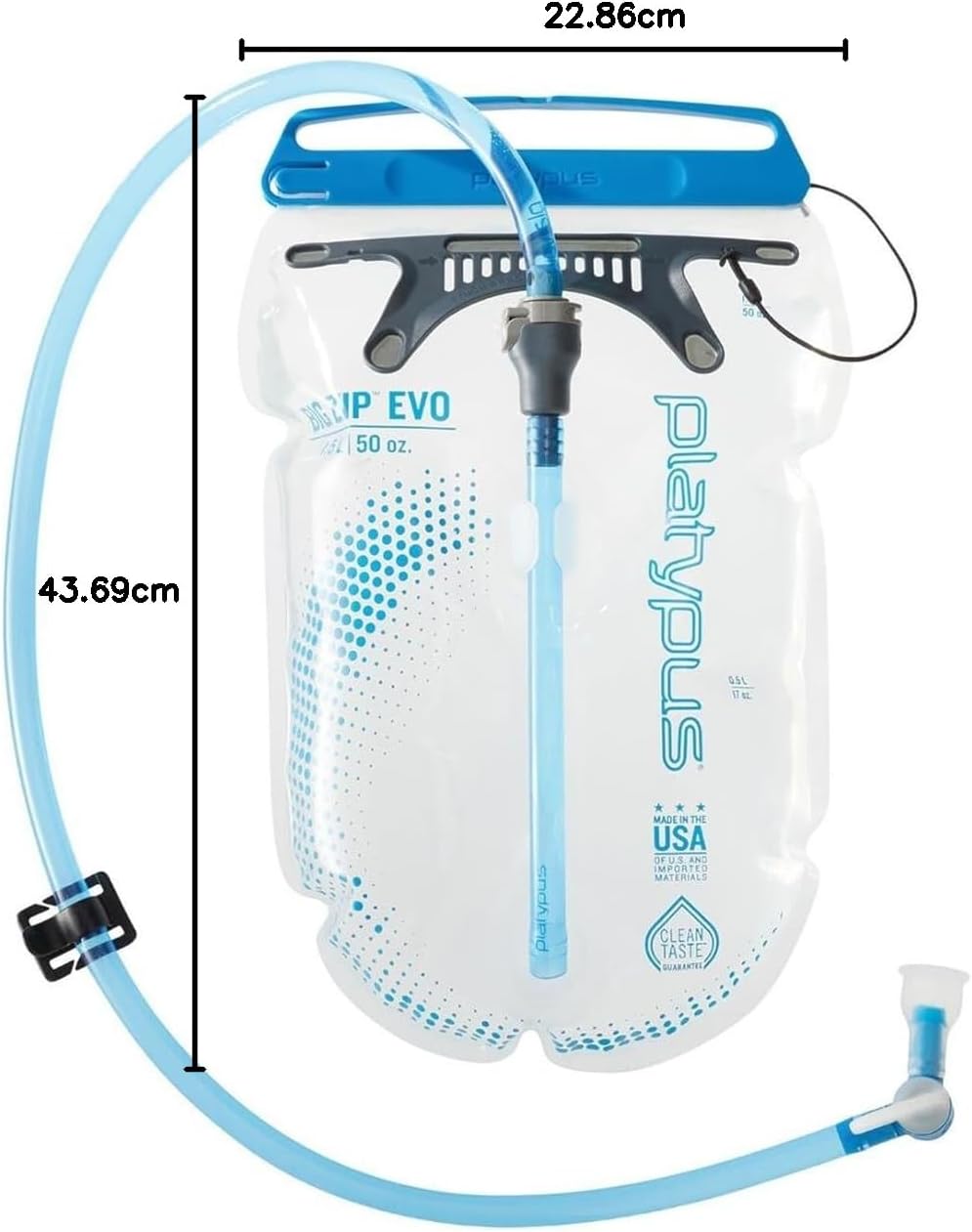 Platypus grosser Reissverschluss evo 2.0l durchsichtig 3 Liter, durchsichtig 3 Liter