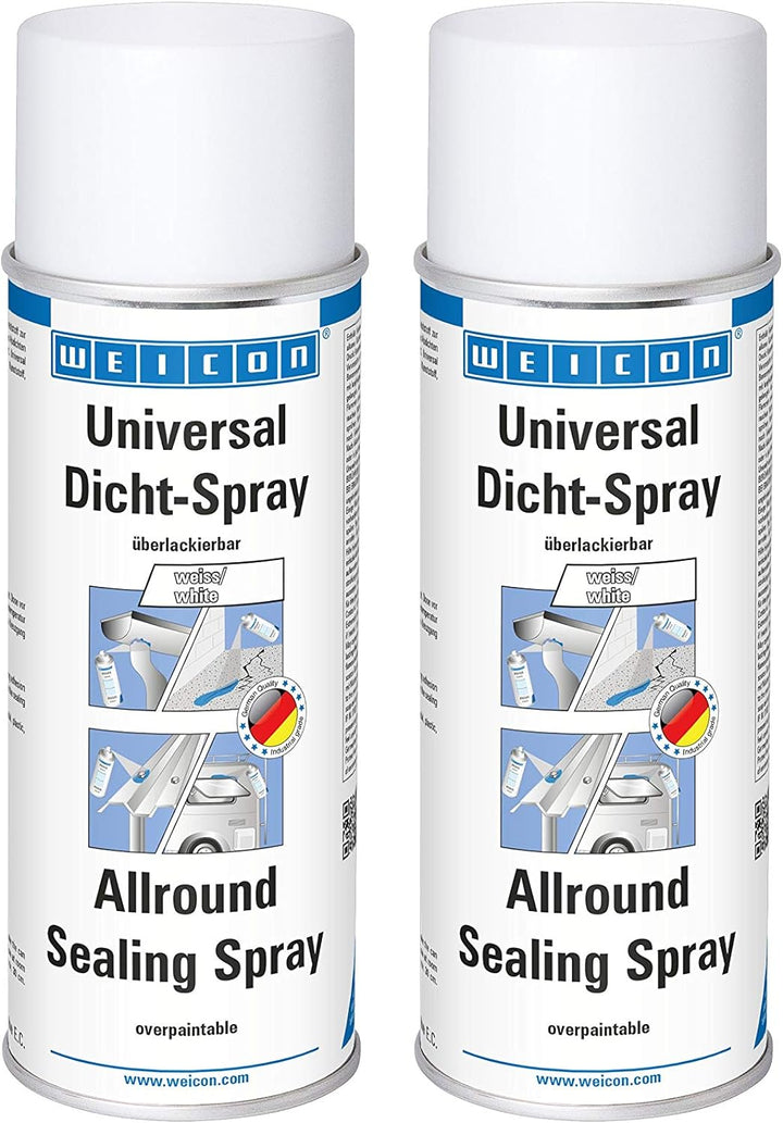 WEICON Universal Dicht-Spray 400 ml 2er Set | Dichtmittel für den Innen- und Aussenbereich | Sprühku