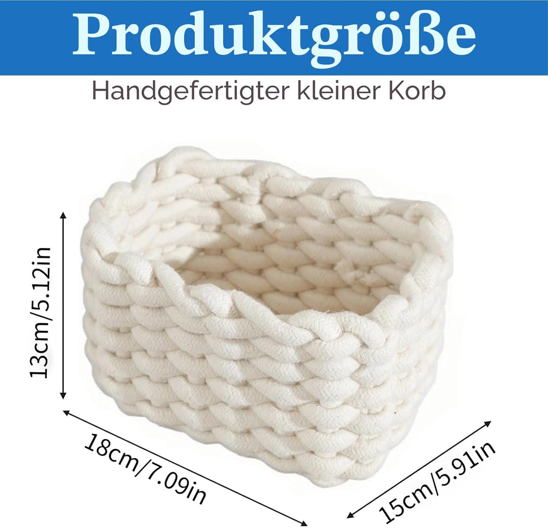 Aufbewahrungskorb Baumwollseil Korb Aufbewahrung Wickelkommode Organizer Weiss Aufbewahrungskörbe fü