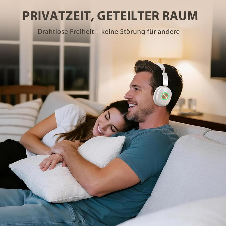 Earbay Fernsehkopfhörer, TV Kopfhörer kabellos, Funkkopfhörer für Fernseher mit Sender-Ladestation,