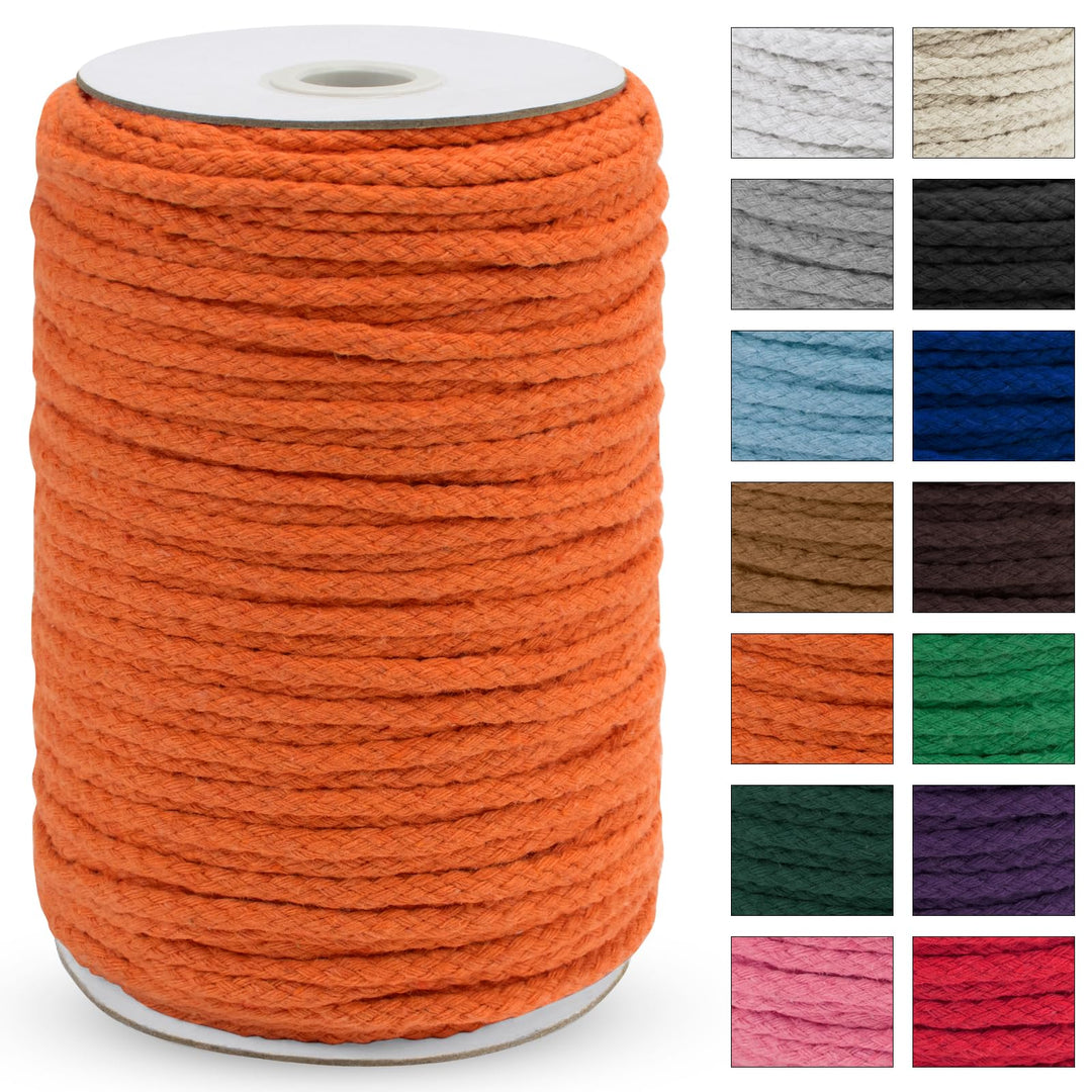 Makramee Garn 5mm x 90m, Baumwollkordel Baumwollseil Natürlicher Baumwollschnur, Makramee Garn Geflo