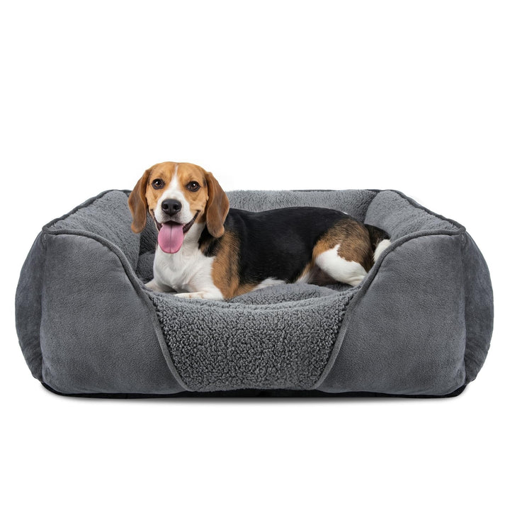 FURTIME Hundebett Mittelgrosse Hunde, Hundebett Waschbar Flauschig Hundekorb, Anti-Angst Hundebetten