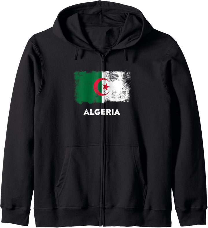 Algerien Flagge Algeria Kapuzenjacke