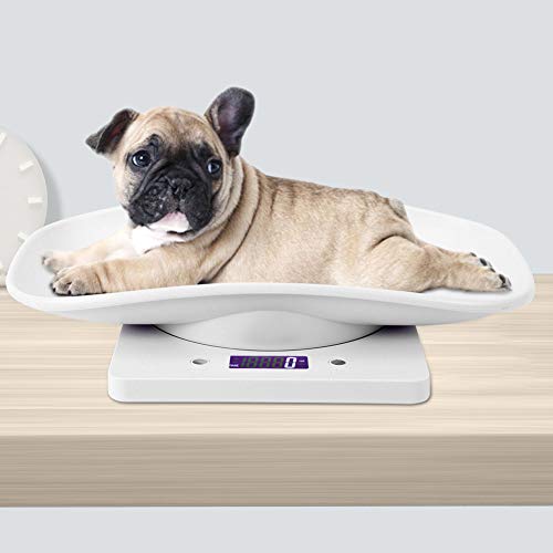 Ymiko 10kg / 1g Digitale tragbare Katze Hund Hamster Haustier Messwaage mit Tablett elektronische