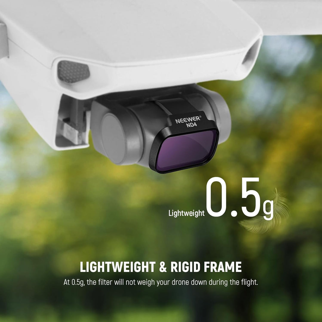 NEEWER ND Filter Set Kompatibel mit DJI Mini 4K/2 SE/SE/2/Mavic Mini (4 STK.) ND4 + ND8 + ND16 + ND3