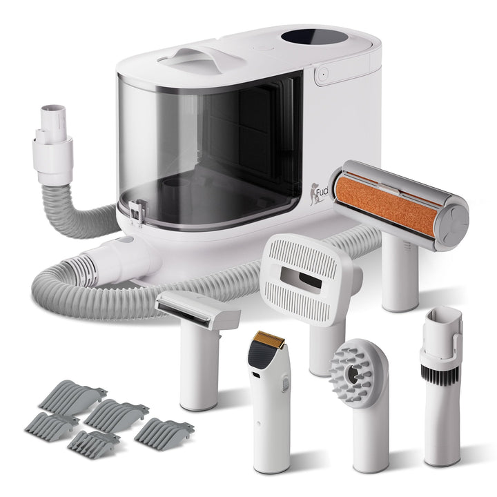 Fudajo Haustier Pflegeset weiss, 6 in 1 Multifunktion Schermaschine, Tierhaarschneidemaschine mit St