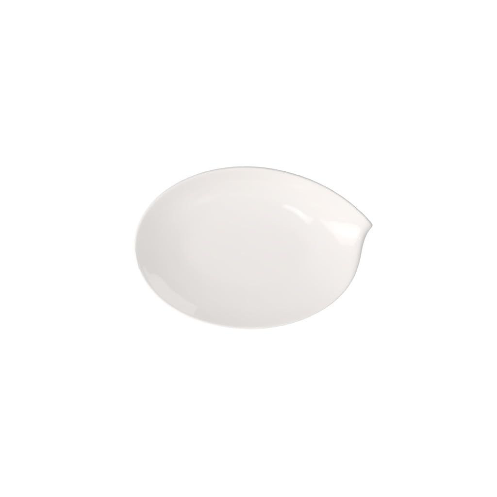 Villeroy und Boch Flow Ovale Servierplatte, 36 cm , Premium Porzellan, Weiss Flow 36cm Ovale Servier
