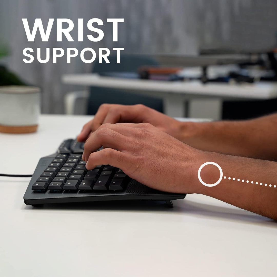 Perixx PERIBOARD335RD Kabelgebundene ergonomische mechanische kompakte Tastatur – LowProfile rote li