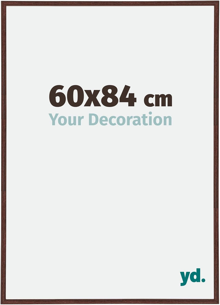 yd. Your Decoration - Bilderrahmen 60x84 cm - Braun - Bilderrahmen aus Kunststoff mit Acrylglas - An