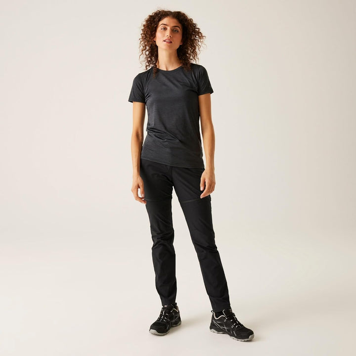 Regatta Damen Hose Regatta Mountain Zip Off Wanderhose für Damen 34 Schwarz, 34 Schwarz