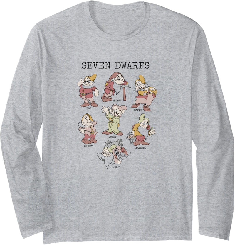 Disney Snow White Seven Dwarfs Portraits Langarmshirt